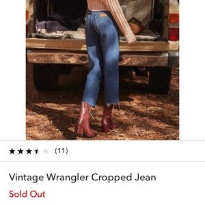 Vintage cropped wrangler jean